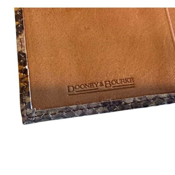 DOONEY & BOURKE Snakeskin Python Leather Envelope Wallet - Picture 10 of 11
